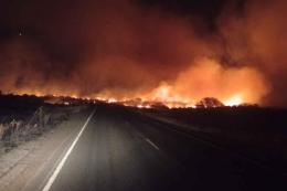 File image of a bush fire along the Voi-Taveta Road.